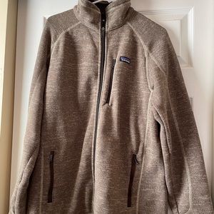 Brown/Tan Zip Up Patagonia with Zip Pockets
